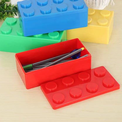 Creative Building Block Storage Box – Stackable Space-Saving Plastic Organizer for Desktop & Office Supplies