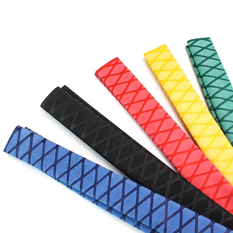 Anti-Slip Heat Shrink Tube for Fishing Rods — DIY Electrical Insulation, 5 Colors, 1M Length, Multiple Sizes 15-50mm