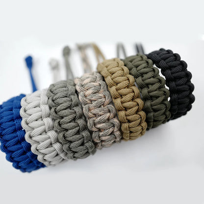 Adjustable Survival 550 Paracord Bracelet - Emergency Parachute Cord, Ideal for Camping, Hiking & Outdoor Adventures