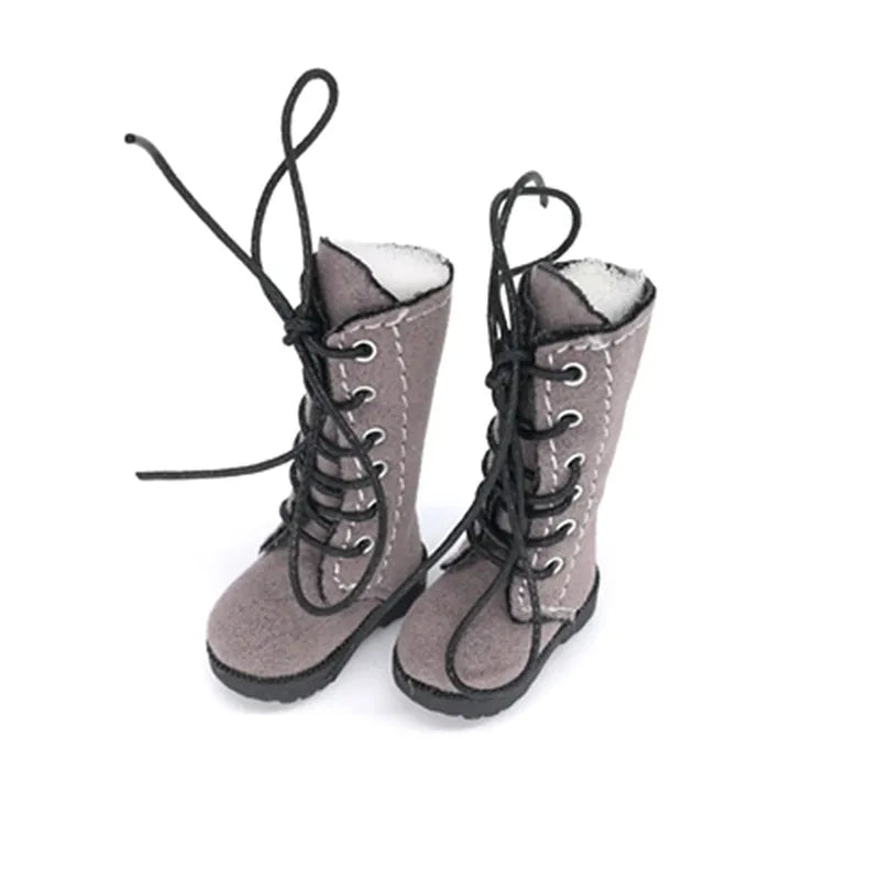 Tilda 3.2cm Doll Boots — 1/6 Mini Leather Shoes for Blythe, Azone & BJD Dolls
