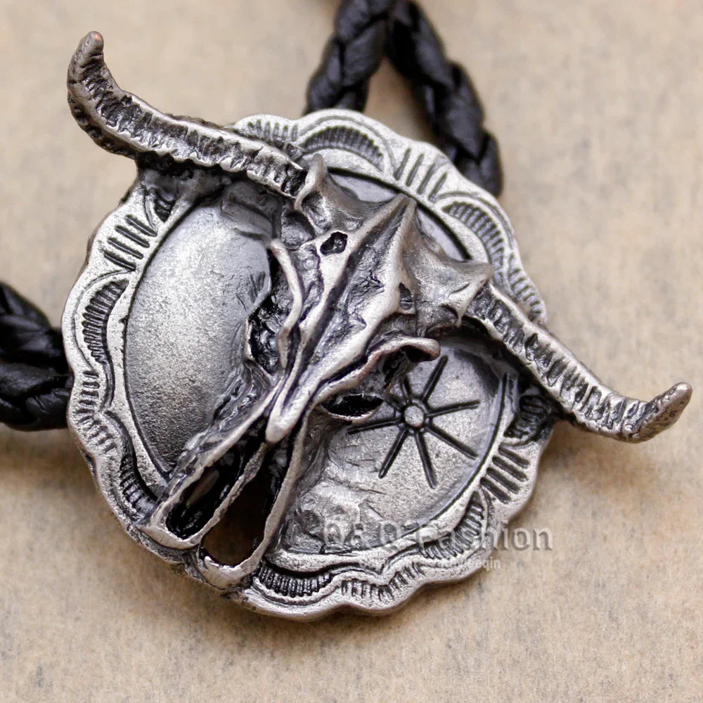 New Arrival Western Southwest Longhorn Steer Cow Skull Bolo Tie – Leather Rodeo Neck Tie, Fashion Shirt Accessories