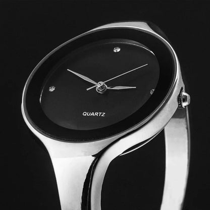 Women's Luxury Steel Bangle Watch – Quartz Dress Wristwatch for Ladies | Elegant Brand Timepiece
