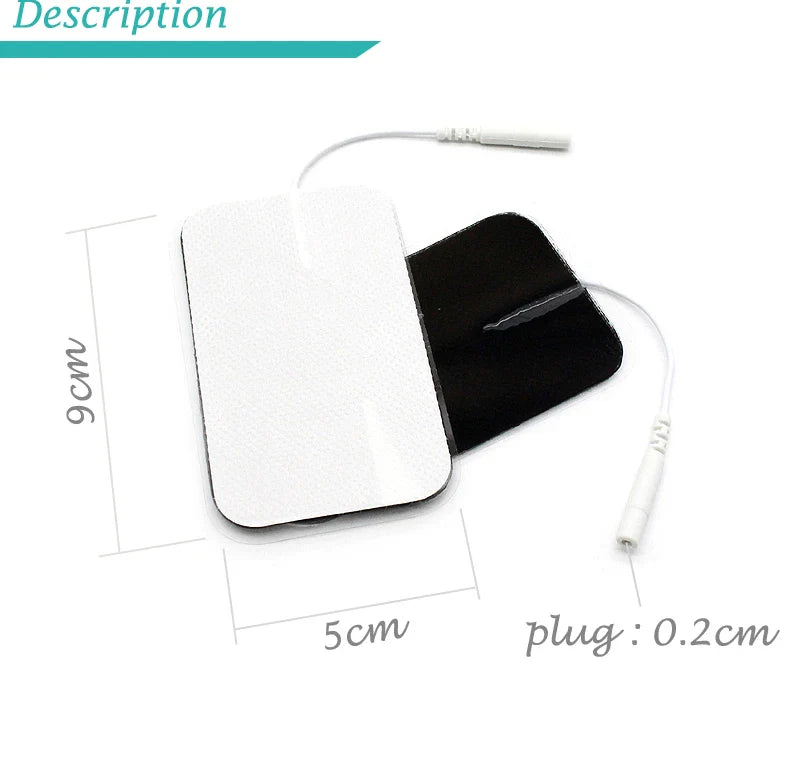 5×9cm Non-Woven Electrode Pads – 2mm Plug for TENS Muscle Stimulator & Acupuncture Machine, Gel Patch Accessories