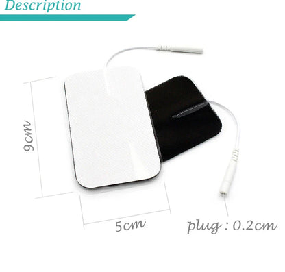 5×9cm Non-Woven Electrode Pads – 2mm Plug for TENS Muscle Stimulator & Acupuncture Machine, Gel Patch Accessories