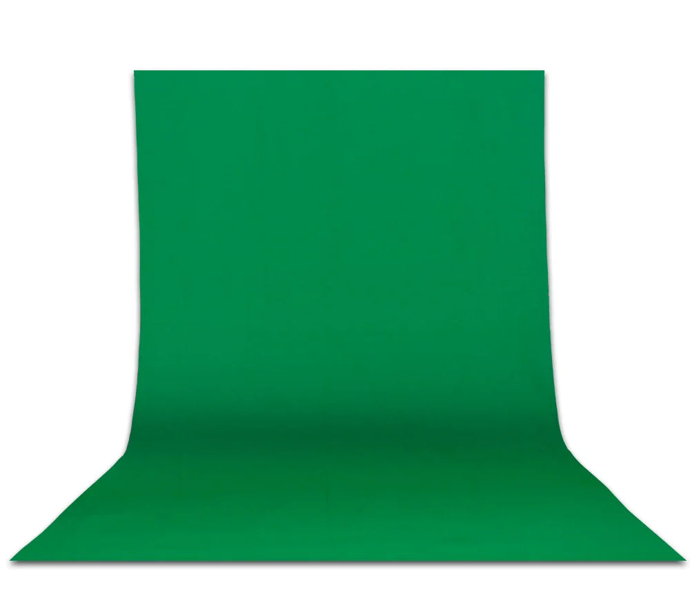 SH Cotton Photo Background Cloth with Rod Pocket – White, Black & Green Screen Chromakey Backdrops for Studio