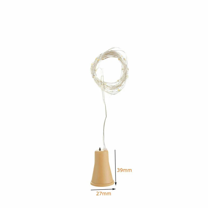 Solar Wine Bottle Lights – 10LED/15LED/20LED Cork Shape Fairy Lights, Copper Wire Garland for Christmas & Home Room Decoration