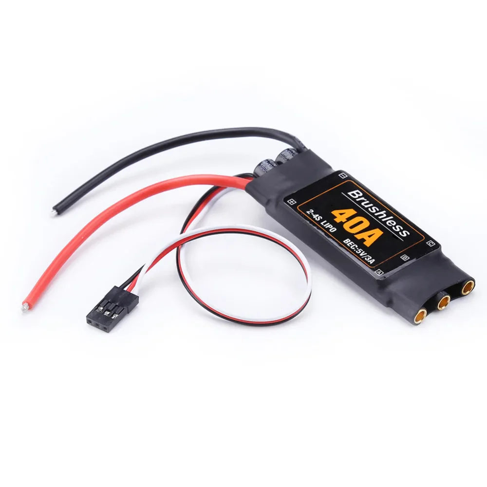 Mitoot 40A Brushless ESC Speed Controller — 2-4S with 5V 3A UBEC for RC FPV Quadcopters, Airplanes & Helicopters