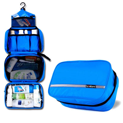 Large Waterproof Travel Makeup Bag — Unisex Cosmetic & Toiletry Organizer Pouch for Men and Women