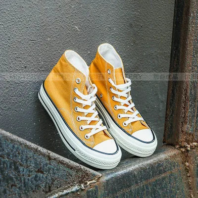 Men’s Canvas Shoes — Fashion Summer Casual Sneakers, High-Top Vulcanized Flats for Men & Women, 2023 Spring-Summer