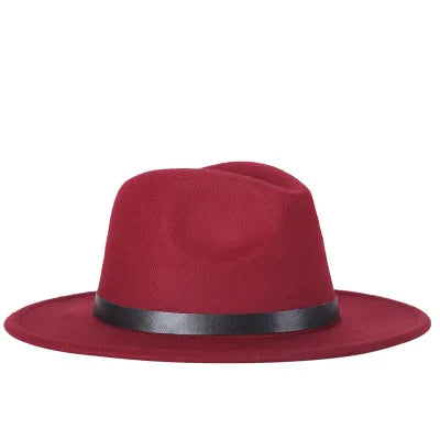 2022 Fashion Fedora Hat for Men & Women - Black Wool Blend Jazz Cap, Outdoor Casual Hat in X & XL Sizes