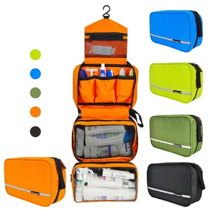 Large Waterproof Travel Makeup Bag — Unisex Cosmetic & Toiletry Organizer Pouch for Men and Women