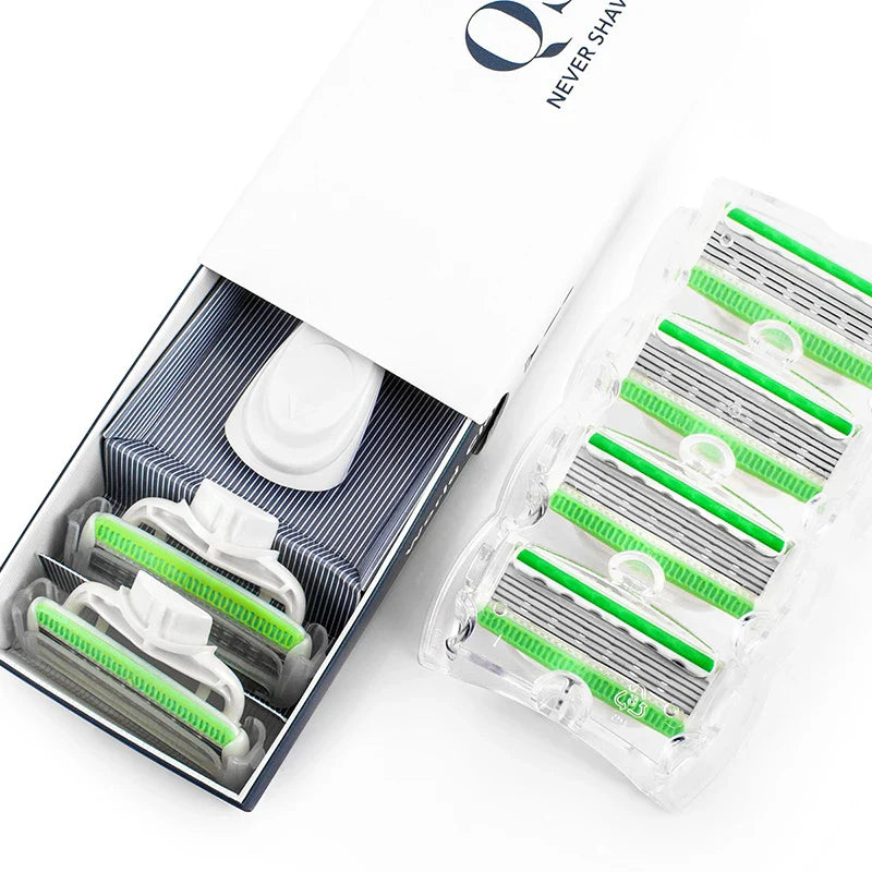 QShave Green Series Women’s Razor — 5-Layer X5 Blade Hair Remover for Bikini & Legs, Valentine’s Day Gift