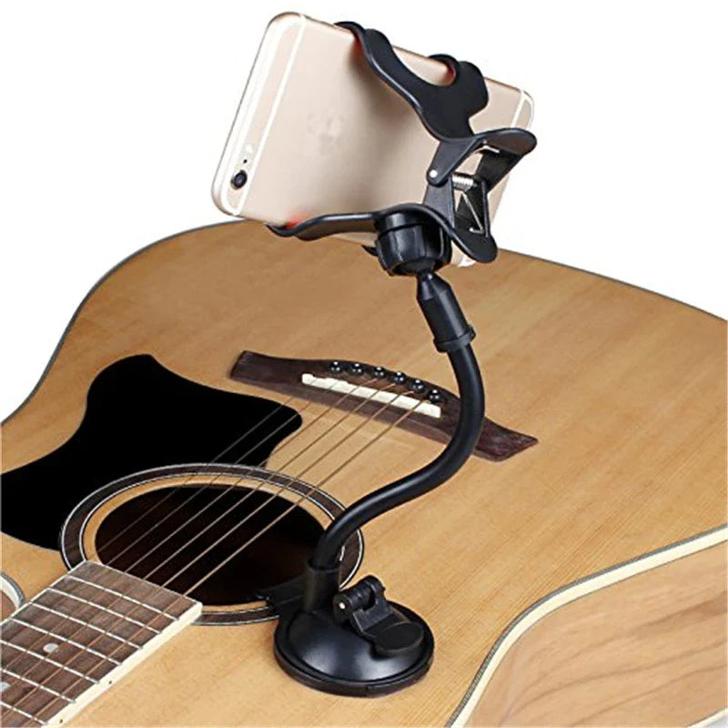 Guitar Phone Holder Stand — Street Singing & Song Lyrics Mobile Car Suction Cup Support