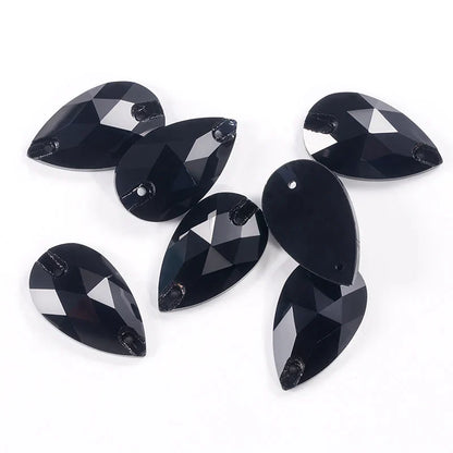 AAAAA Tear Drop Rhinestones — High-Quality Sew-On Stones for Dress, Bag, Garment & Shoe Decoration