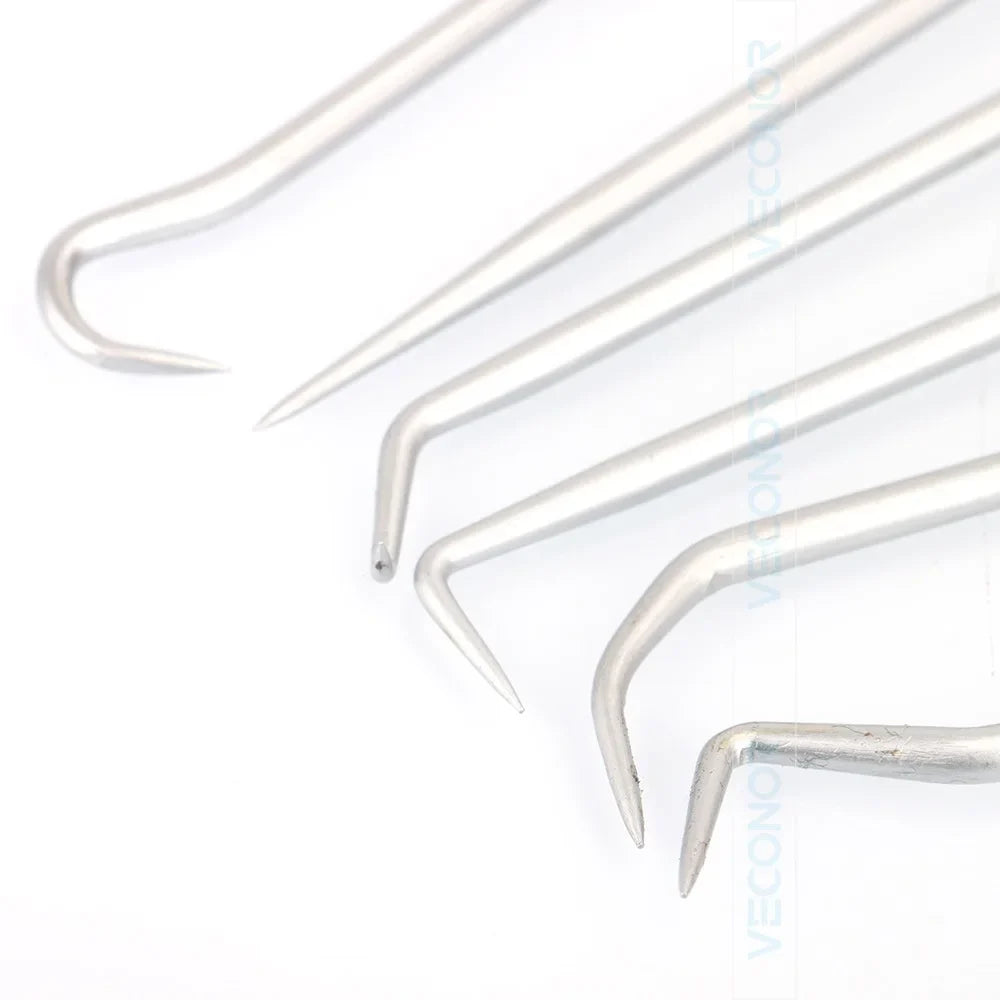 6PCS Durable Extra Long Pick Hook Set: O-Ring and Seal Remover Craft Hobby Tool - Color Random