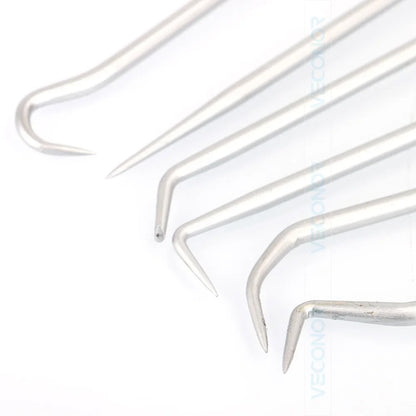 6PCS Durable Extra Long Pick Hook Set: O-Ring and Seal Remover Craft Hobby Tool - Color Random