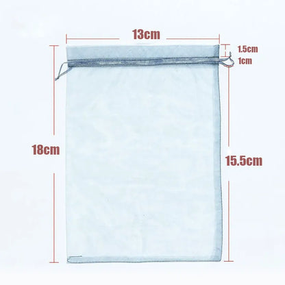 RE 100pcs 22 Colors Drawable Organza Bags - Wedding & Christmas Gift Packaging - Jewelry Display & Pouches (Sizes: 7x9, 9x12cm, 10x15, 13x18cm)