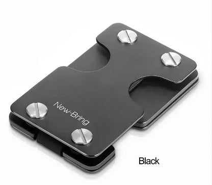 NewBring Multi-Functional Metal Money Clip – Men's Credit Card Wallet with Key Holder