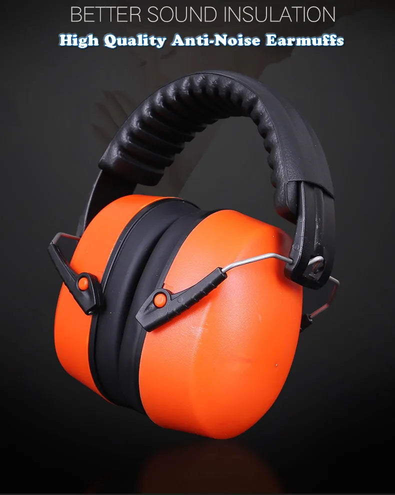 Work Safety Earmuffs – Anti-Noise Portable Ear Protectors for Work, Study, Sleeping, Woodwork & Shooting