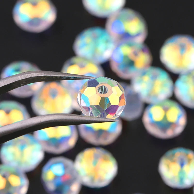 300PCS 4mm Round Crystal Glass Beads Set – Colorful Spacer Beads for Bracelet Jewelry Making & DIY Crafts (Buy 1 Get 1 Free)