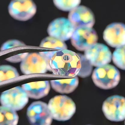 300PCS 4mm Round Crystal Glass Beads Set – Colorful Spacer Beads for Bracelet Jewelry Making & DIY Crafts (Buy 1 Get 1 Free)