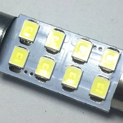 Festoon LED Car Interior Light – 8SMD 1210, 31-41mm Dome Reading Bulb, 12V White