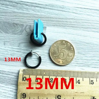 Unisex Clip-On Earrings – Invisible No-Piercing Spring Ear Cuffs, Small Circle Gold/Silver/Black Plated Jewelry for Women & Men