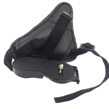 Professional PU Leather Camera Hand Grip Wrist Strap with Screw Hole for Canon Nikon SLR — Black