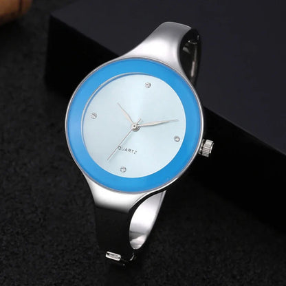 Women's Luxury Steel Bangle Watch – Quartz Dress Wristwatch for Ladies | Elegant Brand Timepiece