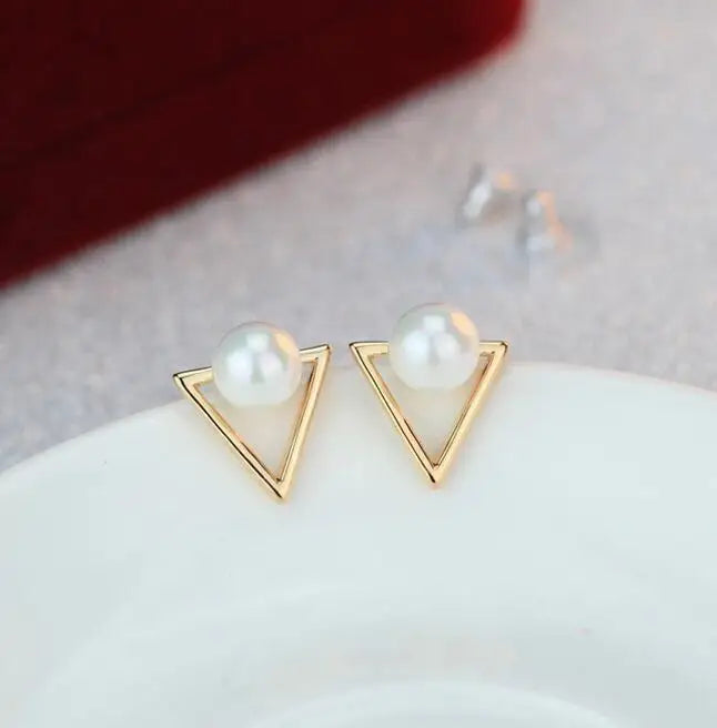 Fashion Pearl Bean Crystal Earrings for Women & Girls – Elegant Everyday Jewelry