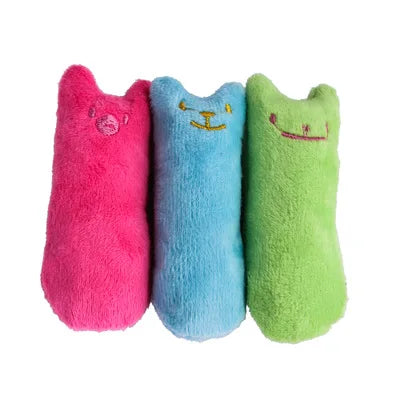 Interactive Catnip Teeth Grinding Toys - Funny Plush Cat Toy for Pet Kittens, Promotes Chewing, Vocal Play, and Claws Engagement with Cat Mint