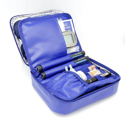 Mega Insulin Cooler Box – Portable Medium-Sized Insulated Travel Case for Diabetics with Nylon Fabric & Aluminum Foil Lining