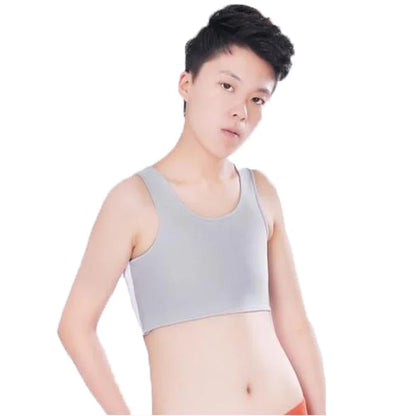 Women’s Breast Binder – Transboy Lesbian Corset Vest with Side Buckle, Summer Short Tank Top Shaper Bustier