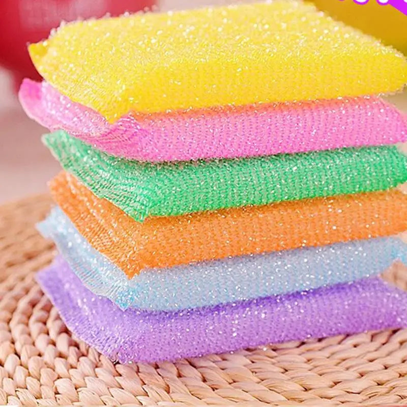 4Pcs Nonstick Kitchen Cleaning Pads - Oil Absorbing Scouring Cloths Sponge Towels for Dish Washing, Bowls & Cookware