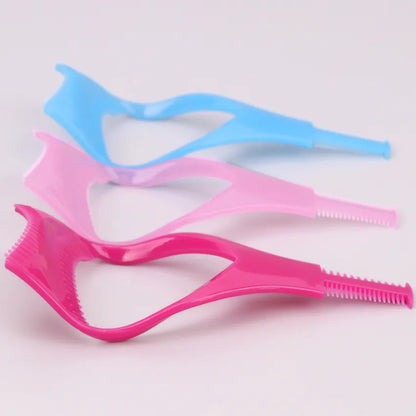 3-in-1 Eyelash Makeup Tools: Mascara Shield Guide, Curler, and Comb - Perfect Cosmetics Curve Applicator for Stunning Lashes