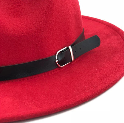 2022 Fashion Fedora Hat for Men & Women - Black Wool Blend Jazz Cap, Outdoor Casual Hat in X & XL Sizes