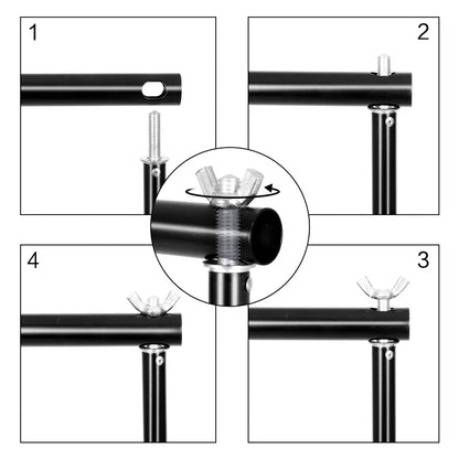Adjustable Photo Backdrop Stand - 2.6 x 3M Telescopic Background Support System with Carry Bag