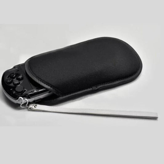 Soft Cloth Protective Carrying Bag for PSP – Storage Pouch with Wrist Lanyard for PlayStation Portable 1000/2000/3000