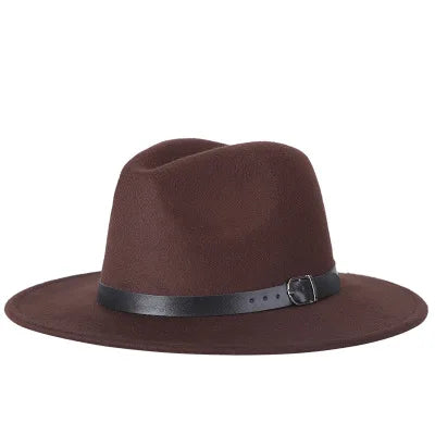 2022 Fashion Fedora Hat for Men & Women - Black Wool Blend Jazz Cap, Outdoor Casual Hat in X & XL Sizes