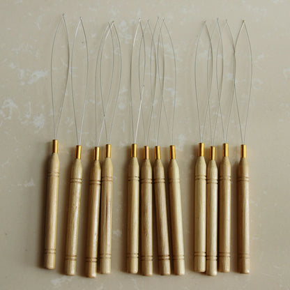 Micro Rings Loop Threader Needle: Hair Extension Tool - Compatible with Hair Plier Beads, Crochet Hook Loop for Micro Ring Installation