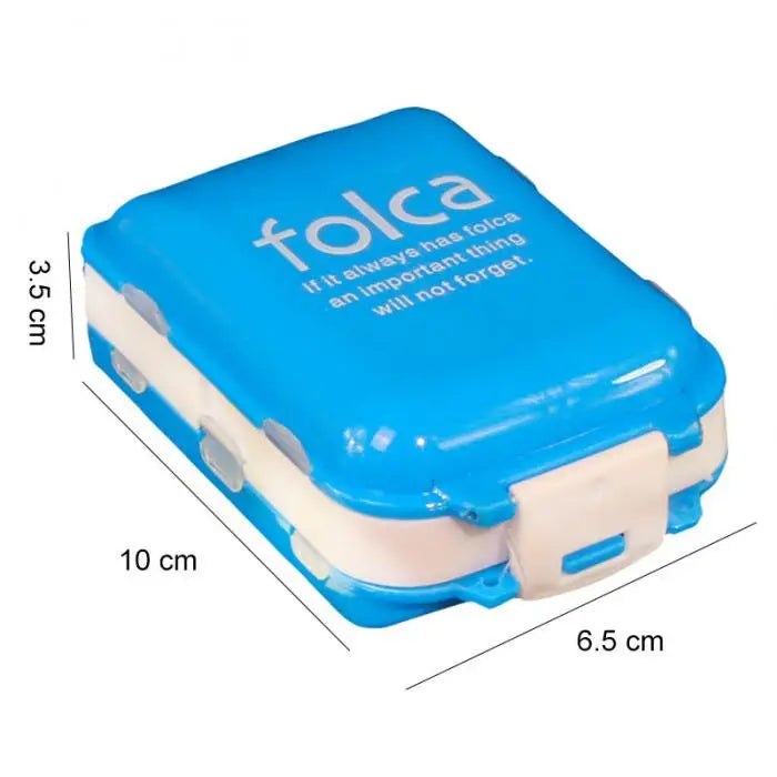 Folding Pill Case – Portable Medicine Organizer, Capsule & Tablet Storage Box, Empty Pillbox Container