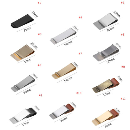 Metal Leather Pen Holder: Vintage Brass Stainless Steel Pencil Clip for Notebook, Memo, and Diary