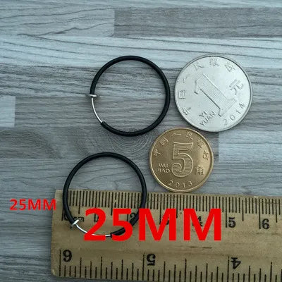 Unisex Clip-On Earrings – Invisible No-Piercing Spring Ear Cuffs, Small Circle Gold/Silver/Black Plated Jewelry for Women & Men