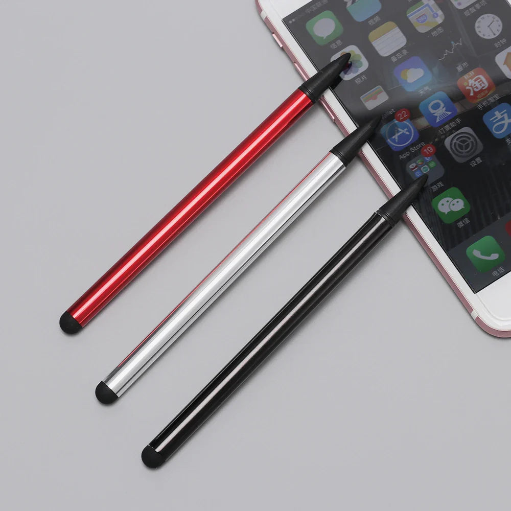 2 in 1 Capacitive Stylus Pen - Touch Screen Pencil for Tablets and Phones | High Precision Multicolor for iPad, Samsung, PC