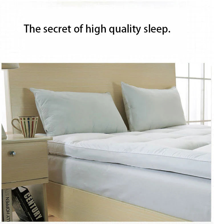 VESCOVO Thick Goose Down Fiber Mattress Topper – Single, Twin & Queen Size Bed Mattress Pad
