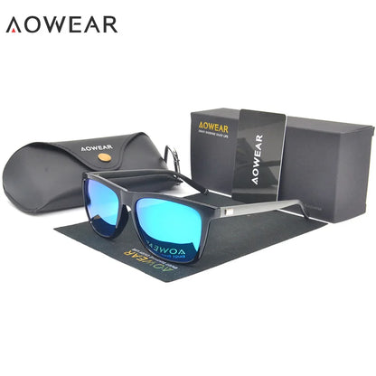 AOWEAR HD Night Vision Glasses – Polarized Yellow Lens Sunglasses for Men, Safe Driving Goggles