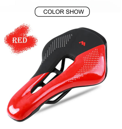 WEST BIKING Bicycle Saddle — Comfortable Hollow PU Leather Bike Seat | Wear-Resistant Road Cycling Cushion