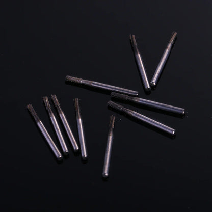 10pcs Dental Broken Crown Needles - Endodontic Silver & Gold Plated Handle, 1957# & 1958# for Crown Repair