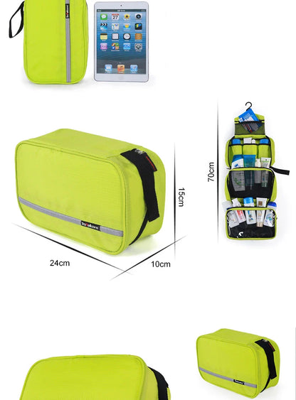 Hanging Travel Toiletry Bag | Organizer Kit for Men & Women with Cosmetics & Makeup Storage