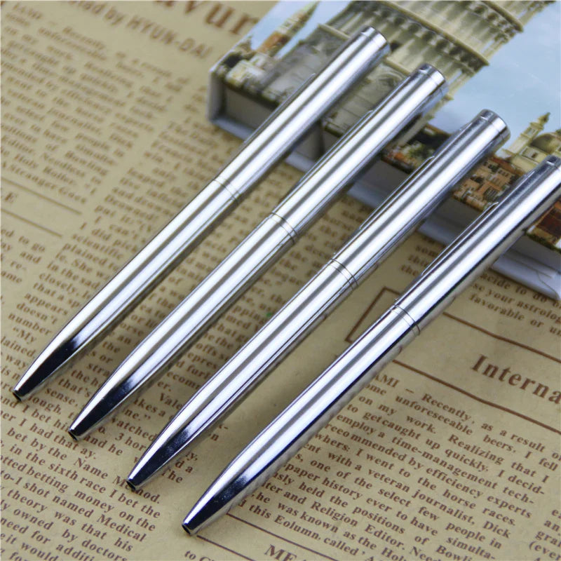 Mini Metal Ballpoint Pen – Pocket-Size Rotating Portable Oil Pen for Smooth Writing